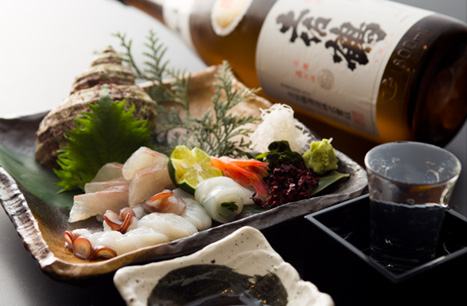 刺身と日本酒